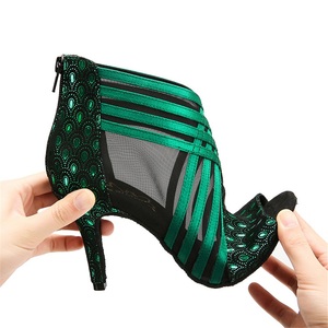 Botas de Jazz de Moda para Mujer, Zapatos de Baile de <span class=keywords><strong>Salsa</strong></span> con Tacón Alto y Suela Suave, Zapatos de Actuación en Interiores para Adultos - Product Image 6