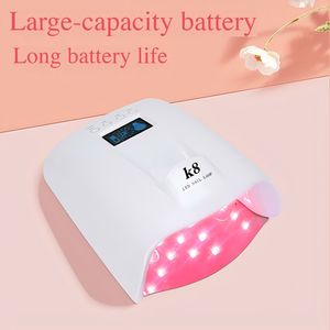 Tragbare wiederauf ladbare 60-W-<span class=keywords><strong>UV</strong></span>-LED-Nagellampe 365nm/405nm Infrarot strahlen 30S/60S/90S Intelligenter Modus 12,6 V/1A - Product Image 3