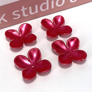 Perles de bijoux en acrylique colorées de 27 mm, motif fleur à quatre feuilles, pour la création de bracelets et colliers DIY - Product Image 2