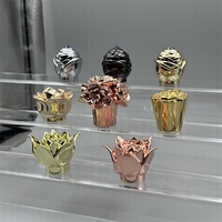 Tutup Botol Parfum 15mm dari Paduan Seng dengan Logo yang Dapat Disesuaikan, Motif Mahkota Bunga dan Hewan, untuk Aplikasi Cairan, Aksesori Botol Parfum FEA