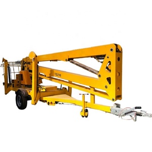 Battery Tractor Articulated Trailer Mounted Cherry Picker Boom Lift Aerial Platform on Tracks for Agriculture - Product Image 4
