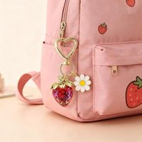 Porte-clés de luxe Elite Choice Fraise Lapin Marguerite, Accessoires de portefeuille, Décorations haut de gamme, Cadeaux pour filles, Livraison rapide