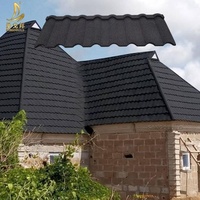 Villa-Dachplatten aus Wellblech, Milano Steinbeschichtete Dachziegel, Terrakotta-Farbige Metall-Aluminium-Dachplatten für Häuser