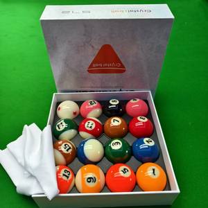 Juego de Bolas de Billar de Cristal, 16 Piezas, Resina Fenólica, Duraderas, Estilo Americano - Product Image 4