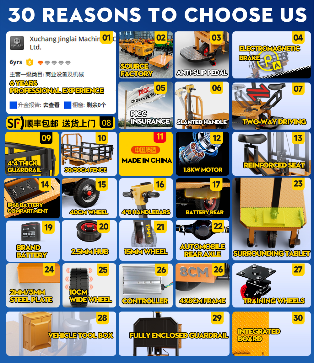 Wholesale Wheel Heavy Electric Trolley for Hospital and Industrial Outdoor Logistics Cargo Mover Truck Hand Cart