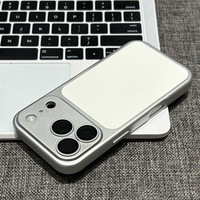 Coque de téléphone antichoc mate souple en cuir grain litchi avec protection intégrale de l'objectif et grande fenêtre pour iPhone 18 Pro Max, 17 Pro Max, 16, 15, 14