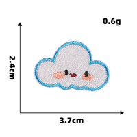 Patchs brodés sur le thème du temps et du climat, motif cœur, étoile, nuage, pour vêtements, vente en gros