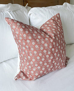 Nuevo diseño, funda de almohada con estampado Floral Rosa rubor, funda de cojín de granja, fundas de almohada texturizadas, lino - Product Image 4