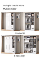 Armoire de chambre moderne pliable avec coiffeuse intégrée, meuble en bois pour hôtel et salon