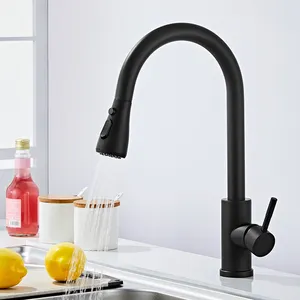 KAIIY Matt Black SUS304 Edelstahl Günstige Waschbecken Waschbecken Wasserhahn für Badezimmer