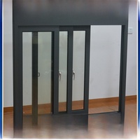 Portes et fenêtres coulissantes en alliage d'aluminium insonorisées avec moustiquaire intégrée pour chambre, balcon, terrasse, volets de fenêtre