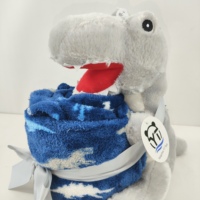 Jeté et couverture en peluche de dinosaure OEM personnalisé chaud pour l'hiver échantillon rapide Peluche anti-stress avec rembourrage en coton PP pour enfants