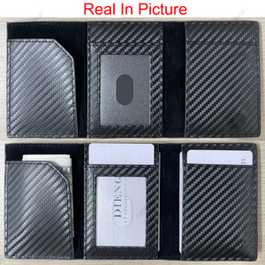 <span class=keywords><strong>Portafoglio</strong></span> da <span class=keywords><strong>Uomo</strong></span> con Protezione RFID Porta Carte di Credito e Documenti con Custodia Pop-Up in Metallo Portamonete Sottile a Tre Ante Portafogli Smart da <span class=keywords><strong>Uomo</strong></span> - Product Image 5