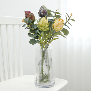 Arreglo de Flores Artificiales de Alcachofa de 30cm-100cm, Flores de Seda para Decoración de Interiores, Decoración para Sala de Estar - Product Image 1