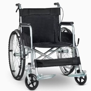 Silla de ruedas manual ligera, plegable, de viaje, con estructura de acero, para personas discapacitadas y mayores, con certificación CE. - Product Image 1