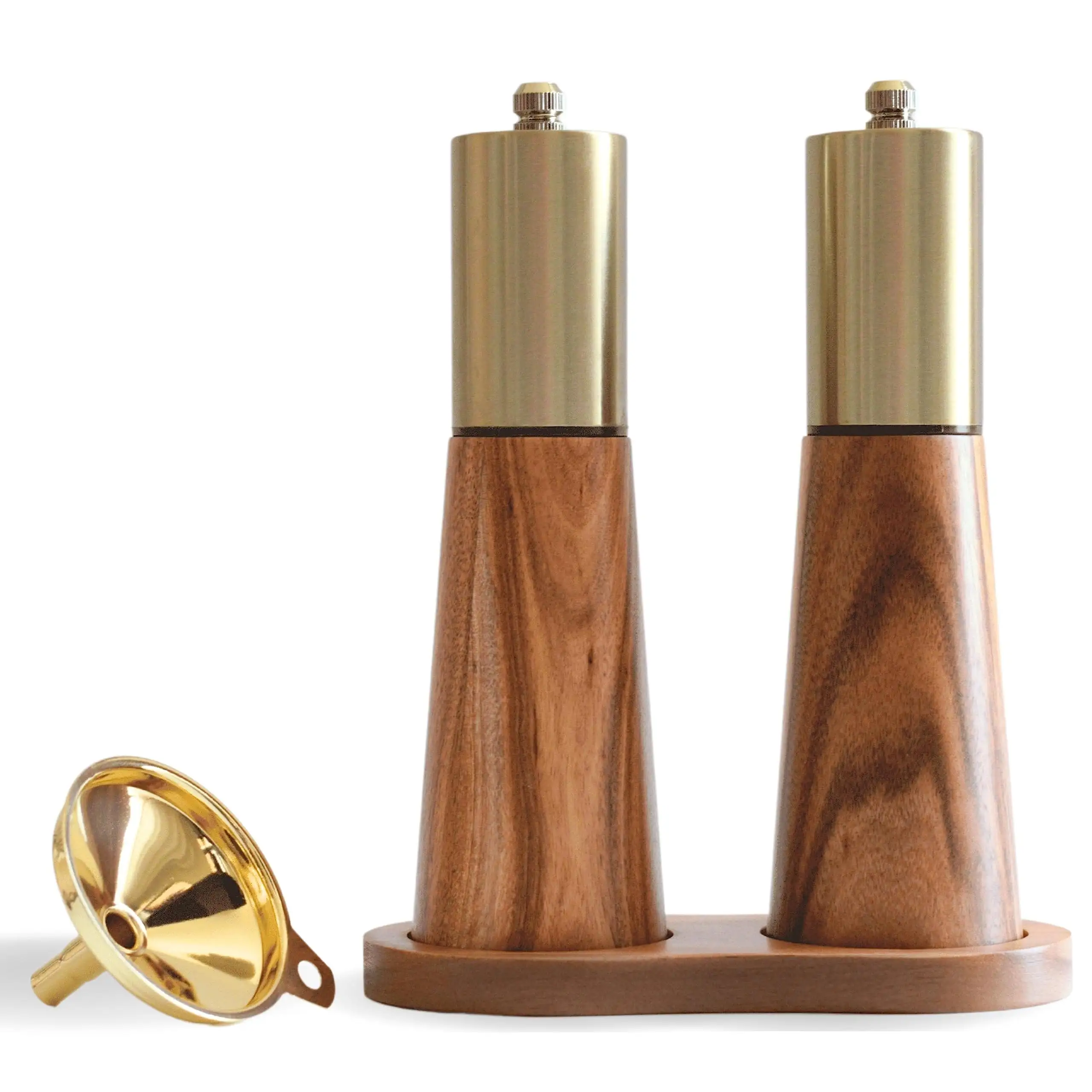 Harmony Wholesale Customize Logo Unique Design Elegance Manual Acacia Wooden Pepper Grinder