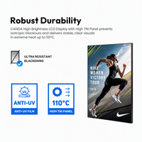 Ow Price 65 inç LCD Reklam Monitörü Yüksek Parlaklık 2500cdm Vitrin Dijital Tabela Ekranı Alışveriş Merkezi Asansörü Dış Mekan için
