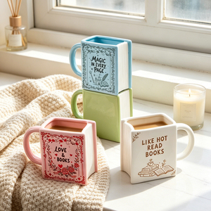 <span class=keywords><strong>Taza</strong></span> de Café Creativa de Cerámica <span class=keywords><strong>con</strong></span> Forma de Libro, Estilo Nórdico, <span class=keywords><strong>con</strong></span> Asa, <span class=keywords><strong>Taza</strong></span> <span class=keywords><strong>con</strong></span> Diseño de Libro, Logotipo <span class=keywords><strong>Personalizado</strong></span>, <span class=keywords><strong>Taza</strong></span> de Cerámica Pintada en 3D - Product Image 3