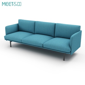 Commercial Modern L-Shape Fabric Reception <b>Sofa</b> Couch Set Home <b>Office</b> Apartment Living Room Bedroom Featuring Metal Base Hotels - Product Image 4