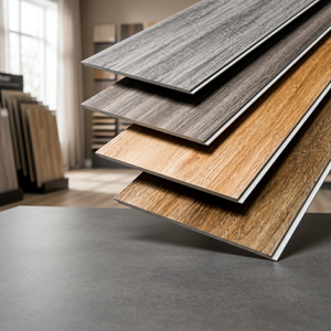 Suelos SPC con textura de madera rústica en relieve, tablones de vinilo rígidos impermeables - Product Image 2
