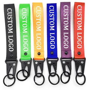 Promotional Keychain Personality Blank Custom Woven Logo Mountain Wristband Multi-purpose Printing Key Chain for Print