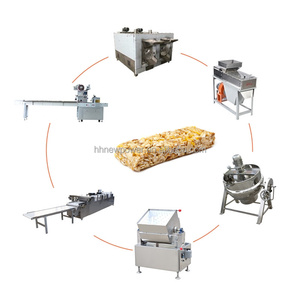 Nuevo Snack Food Cereal Nougat Praline Maker Chocolate Caramel Bar Maní Candy Protein Bar Making Cutting Machine Línea <span class=keywords><strong>de</strong></span> producción - Product Image 5