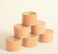 Couvre-bouteille en aluminium imitation bois, couvercle à vis manuel, pour flacon de crème, étanche
