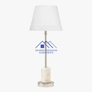 Tall Floor Lamp For Hotels & Restaurant Decor 2023 New Design Metal Stainless Steel Desk Table on Marble Base for Bedroom
