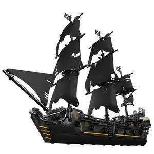 Khuôn Đồ Chơi Trẻ Em 2023 Mới Đồ Chơi Khối Lắp Ráp Tàu Cướp Biển Ngọc Trai Vua 13111 Màu Đen