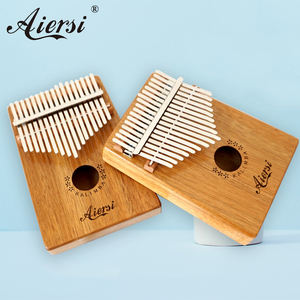 Kalimba Marca Aiersi Hecha en China, Kalimba Koa de 17 Teclas, Piano de Pulgar, Instrumentos Musicales con Libro, Martillo y Bolsa - Product Image 2