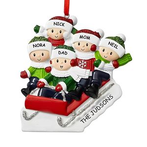 Adorno Navideño Personalizable <span class=keywords><strong>de</strong></span> Resina con Forma <span class=keywords><strong>de</strong></span> Trineo Familiar, Colección <span class=keywords><strong>de</strong></span> <span class=keywords><strong>Adornos</strong></span> Colgantes <span class=keywords><strong>para</strong></span> Árbol <span class=keywords><strong>de</strong></span> Navidad, <span class=keywords><strong>para</strong></span> 2-6 Miembros - Product Image 5