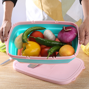 2024, nuevo diseño, herramientas <span class=keywords><strong>de</strong></span> cocina, apto para lavavajillas, juego <span class=keywords><strong>de</strong></span> tabla <span class=keywords><strong>de</strong></span> <span class=keywords><strong>cortar</strong></span> multifuncional con escurridor plegable - Product Image 3