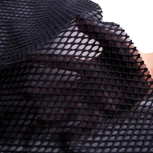 MINGMAO tüplü net kumaş polyester spandex 4 yönlü streç kumaş balık ağı siyah hava örgü kumaş
