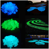 Großhandel Luminous Stone Cobbles Pebbles Glow Dark Stones Crushed Glass Chips Terrazzo Betonboden Steine Aquarium Dekorativ
