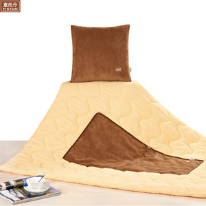 Coussin de voyage Yisidan 28x28x14cm rectangulaire pliable avec rembourrage en polyester, couleur unie café beige marron orange bleu gris - Product Image 3