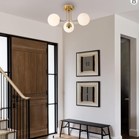 Lustre à bulles LED en fer noir et blanc de style nordique, E27, luminaire suspendu moderne pour la maison et le bureau