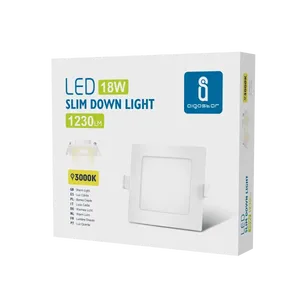 Downlight LED empotrable ultrafino de 18W, luz cálida, ideal para iluminación ambiental en espacios interiores. - Product Image 3