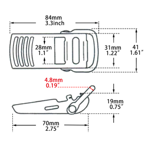 28mm ánh sáng nhiệm vụ overcenter Ratchet khóa với ép rặng núi phát hành nhanh chóng trên trung tâm khóa trên trung tâm khóa - Product Image 6