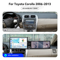 Layar Sentuh Android Baoshang 13.1+12.3 untuk Toyota Corolla 2006-2013, Pemutar Video Mobil, Radio AUTO, Navigasi GPS