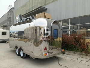 Tùy chỉnh thực phẩm Trailer với gương Vỏ không gỉ trang bị đầy đủ thiết kế độc đáo thực phẩm lớn xe tải - Product Image 5