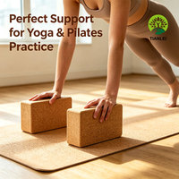 Bloc de yoga en liège naturel, brique de yoga 3x6x9 4x6x9, taille et forme personnalisées, logo laser, motif pour yoga, pilates, étirements et entraînement