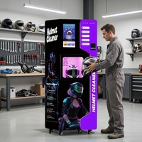 Distributeur automatique de nettoyage de casques, machine de désinfection de casques à monnayeur avec vidéo