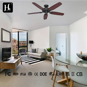 Classic coffee colored metal <b>ceiling</b> <b>fan</b>, 5 blades, <b>remote</b> control zipper electric motor, suitable for hotel and home use - Product Image 5