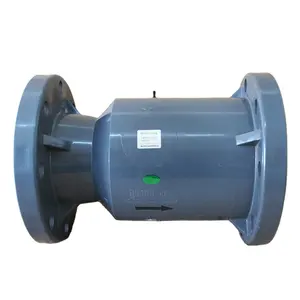 Válvula de retención de bola anticorrosión hidráulica de plástico PN16 con bridas unidireccionales de PVC FRPP PVDF de buen precio Industrial H42