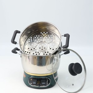<b>Electric</b> <b>Steamer</b> 24 Cm Single Layer Thickened Stainless Steel With Tempered Glass Lid For Home Use - Product Image 3