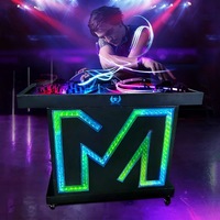 Éclairage LED portable pour discothèque, cabine de DJ, boîte de nuit et karaoké, installation sur pied en métal durable, refroidisseur et table