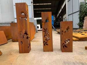 Iluminación de Jardín para Patio, Lámpara de Poste LED de Acero Corten, Iluminación Moderna para Caminos Exteriores - Product Image 6