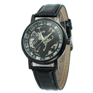 Montre squelette de sport de luxe pour homme Dragon Design Montre-bracelet mécanique manuelle Cadran en verre Fenêtre Pointeur résistant à l'eau Affichage - Product Image 5