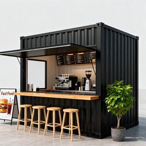 Café-bar-restaurant-kiosque mobile contemporain en conteneur maritime, robuste, durable et spacieux - Product Image 5