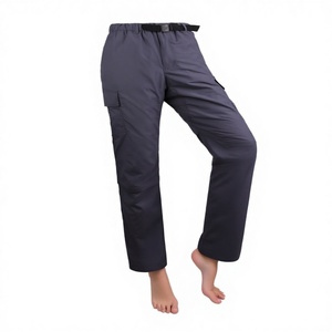 <b>Waterproof</b> Breathable Polyester/Cotton Casual Mid Waist Zipper Fly Multi-Pocket Autumn Workwear <b>Trousers</b> for Men - Product Image 2